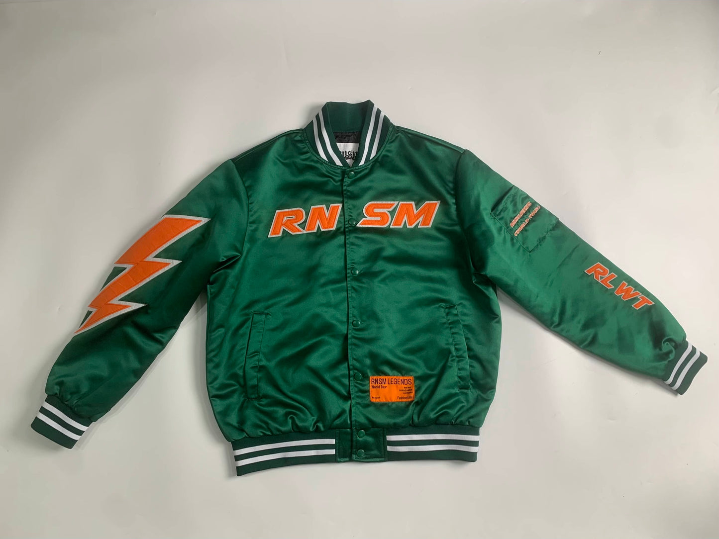 RNSM Legends Green Satin Bomber